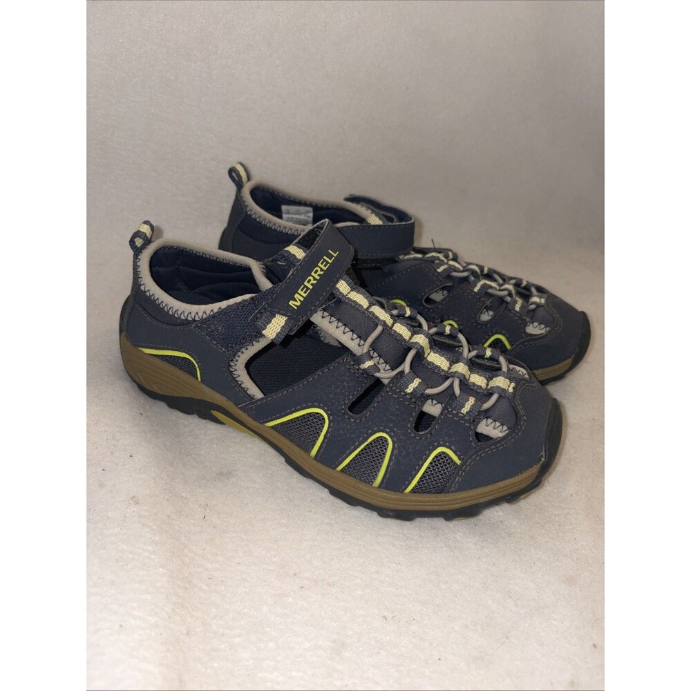 MERRELL Sandal Shoes Boys H2O Hiking Fishing Navy 3m Camping Hooknloop